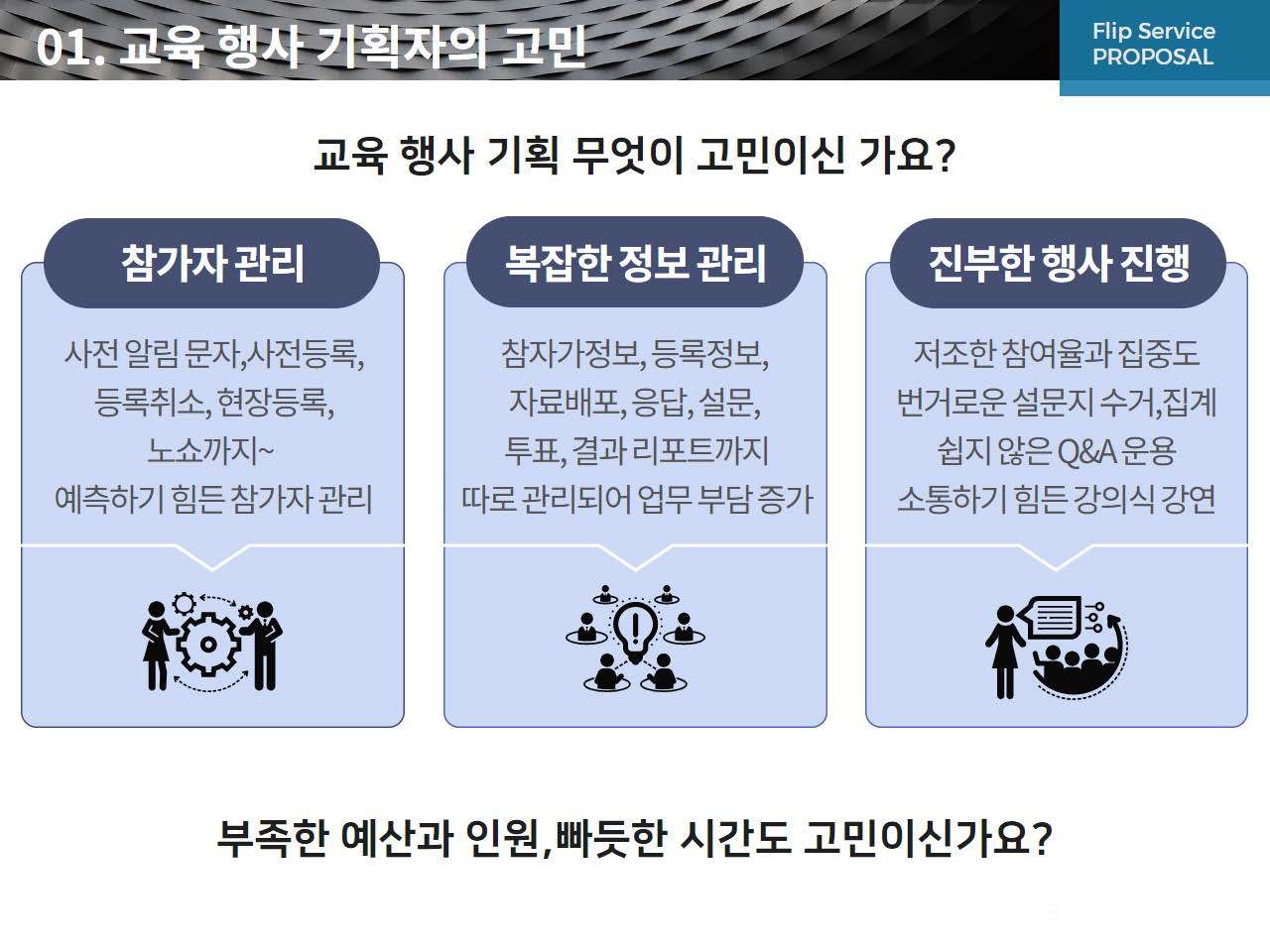 스마트한 교육 행사 지원을 위한 Flip Service